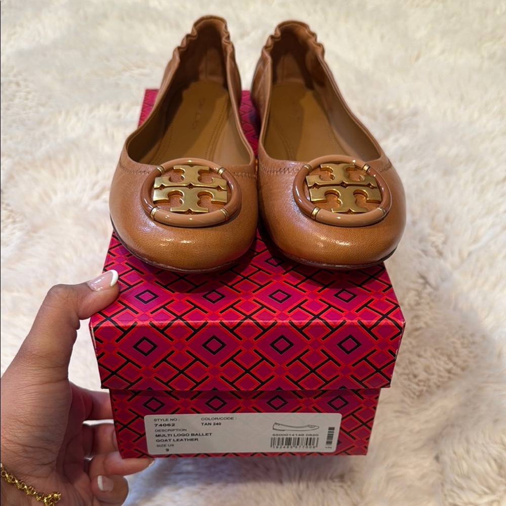 Tory Burch Tan Ballet Flats